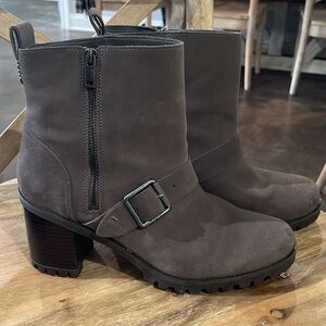 UGG Grey Ankle Boots with Buckle